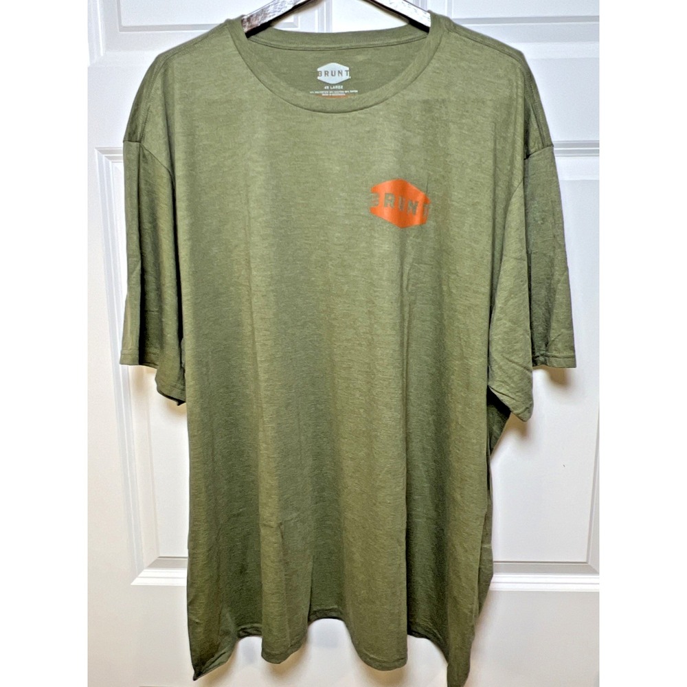 Brunt Short Sleeve Work‎ Shirt 4XL — Midweight Blend — Heather Green — New